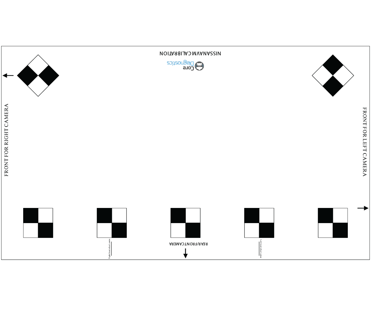 NISSAN ADAS calibration target mat for 360° camera system