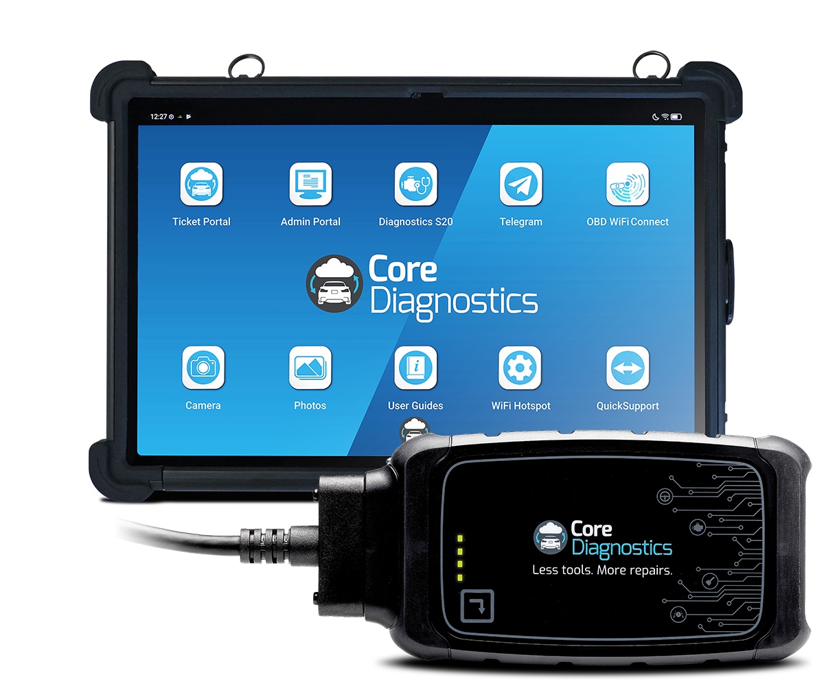 Core Diagnostics Cloud Link Pro remote diagnostics tablet
