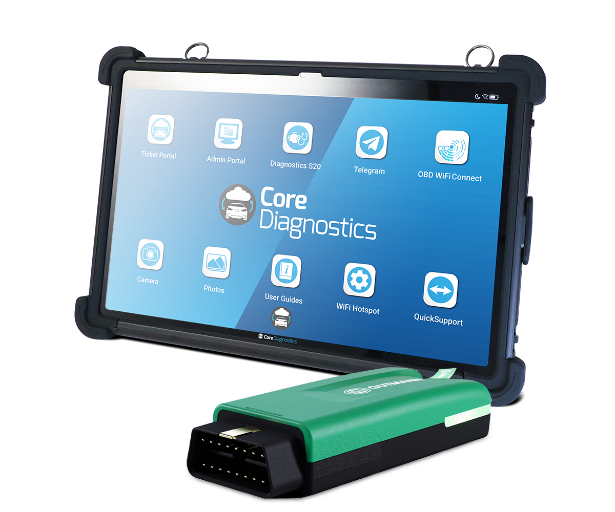 Hella Gutmann S20 diagnostics tool and Cloud Link tablet