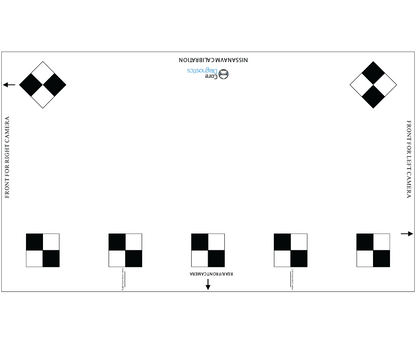 NISSAN ADAS calibration target mat for 360° camera system